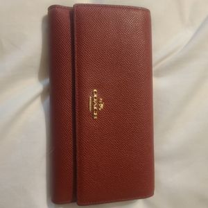 Coach pebble leather trifold wallet new w/out tags